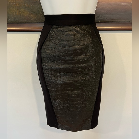 Single Los Angeles pencil leather skirt - Picture 3 of 17